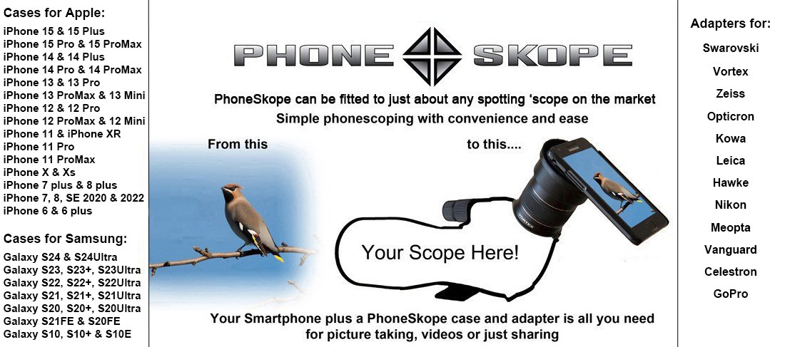 Phoneskope can be fitted to just about any spotting scope on the market. Simple phonescoping with convenience and ease. Your Smartphone plus a Phoneskope Case and Phoneskope Adapter is all you need for taking pictures, videos or just sharing.